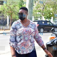 Malindi MP Aisha Jumwa leaves the Mombasa Law Courts