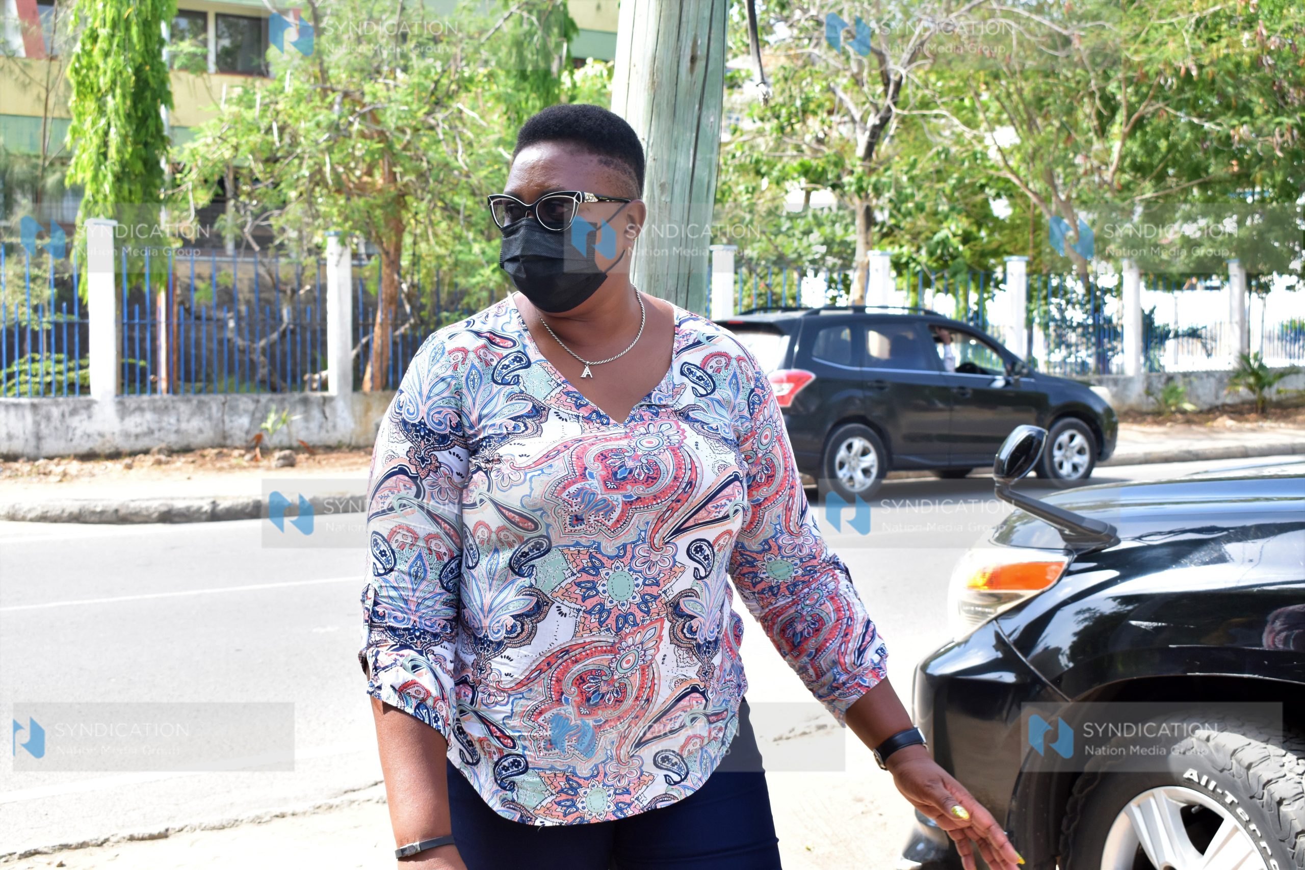 Malindi MP Aisha Jumwa leaves the Mombasa Law Courts