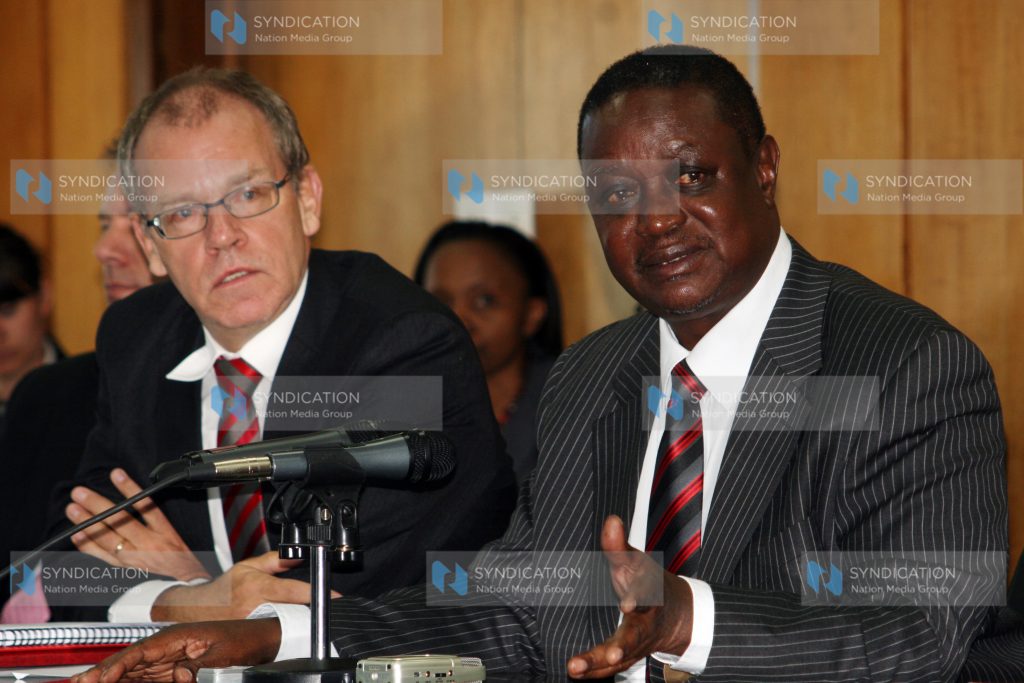 Signing an agreement on the Kenya Governance Support Programme worth 7 billion Kenya shillings