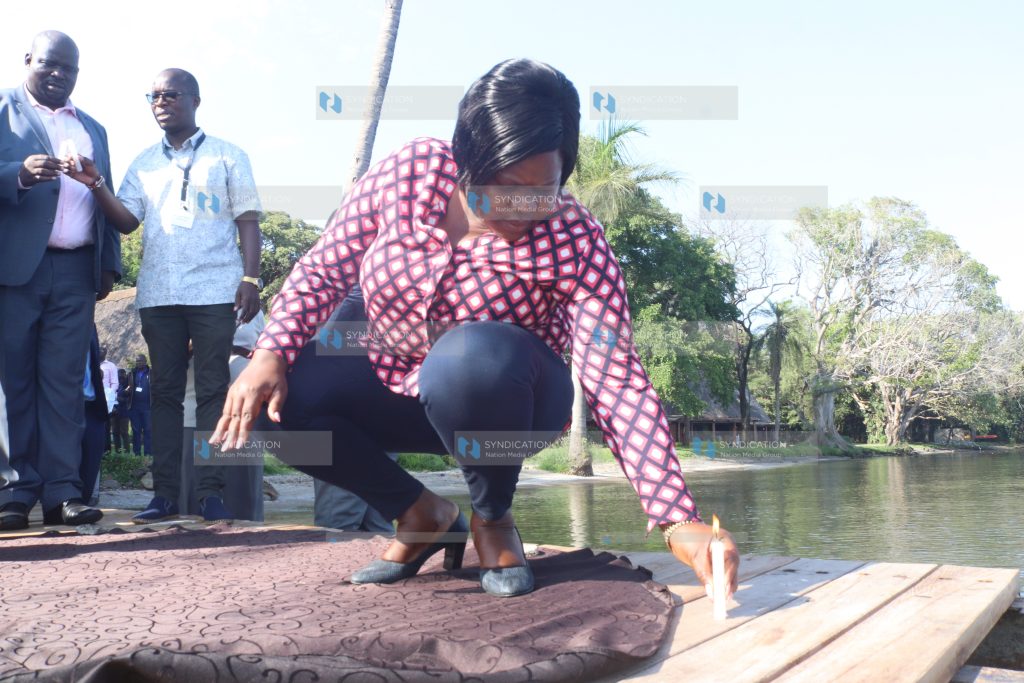 Homa Bay Governor Gladys Wanga leads other county officials