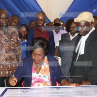 Homa Bay Woman Representative Gladys Wanga signs a health charter