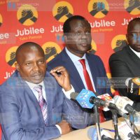 Party Secretary General Raphael Tuju and Senate counterparts Prof. Kithure Kindiki