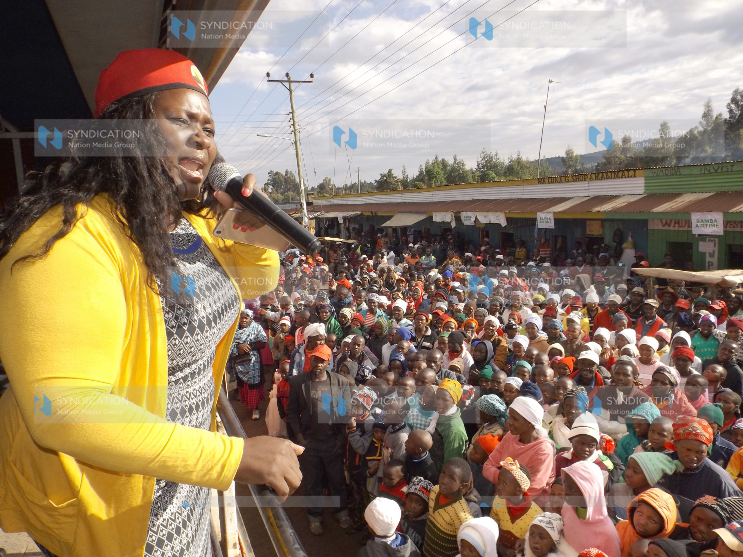 Wanjiku Njoguna, former journalist, addresses residents
