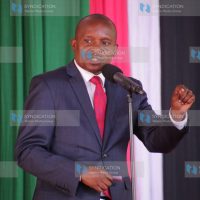 Interior Cabinet Secretary Kithure Kindiki makes his remarks during a government multi-agency forum