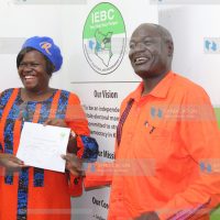 Homa Bay Woman Representative Gladys Wanga and her running mate Oyugi Magwanga