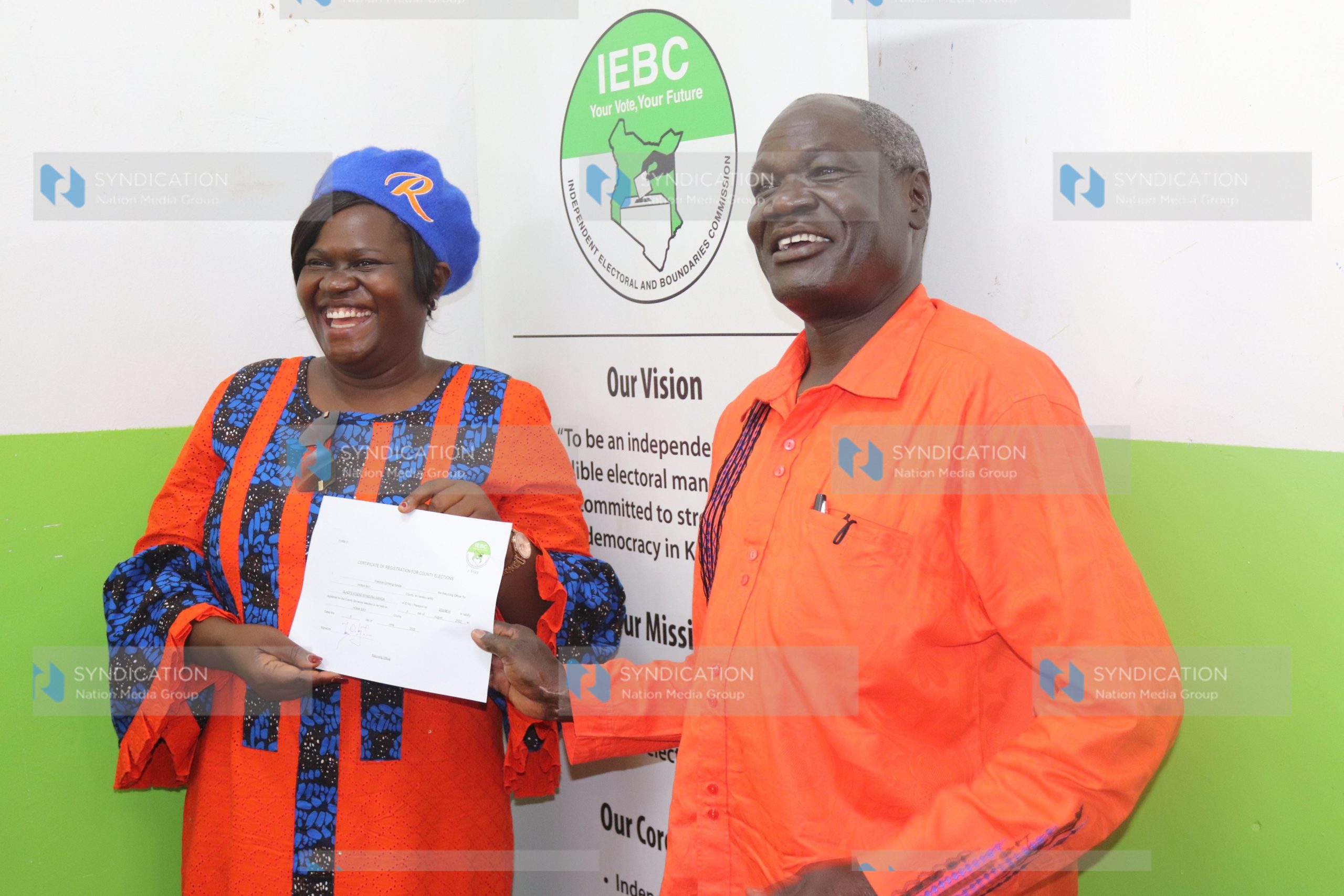 Homa Bay Woman Representative Gladys Wanga and her running mate Oyugi Magwanga