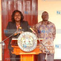 Homa Bay Governor Gladys Wanga and her deputy Oyugi Magwanga