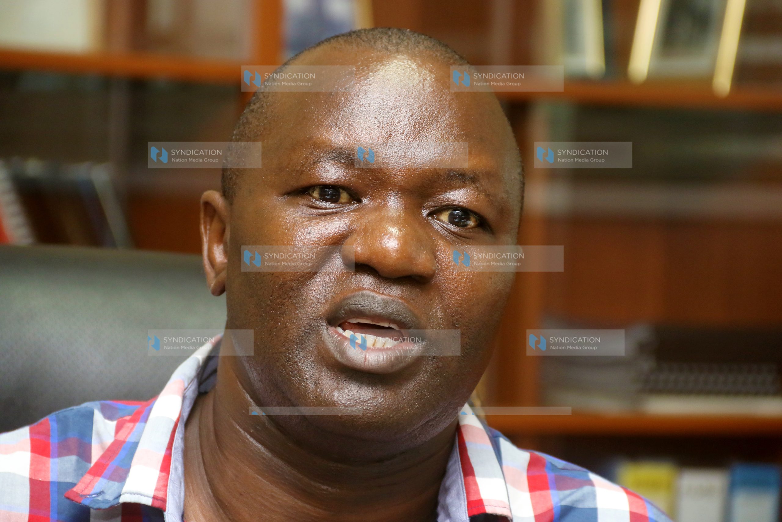 Tom Ojienda addressing Journalists at his office