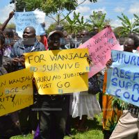 Residents of Western Province took to the streets of Kakamega town