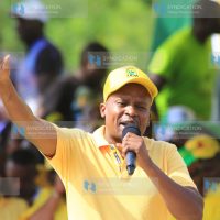 Tharaka Nithi Senator Kindiki Kithure addresses a Kenya Kwanza political rally