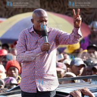 Deputy President Kithure Kindiki addresses a rally