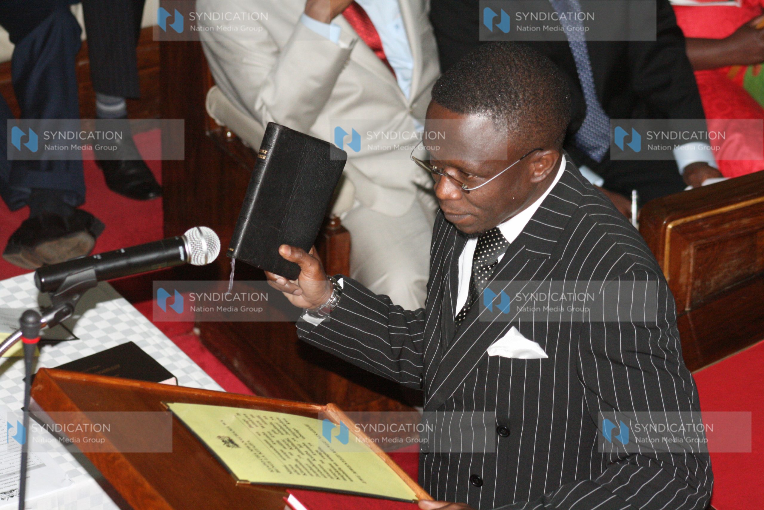 Budalangi MP Ababu Namwamba takes an oath