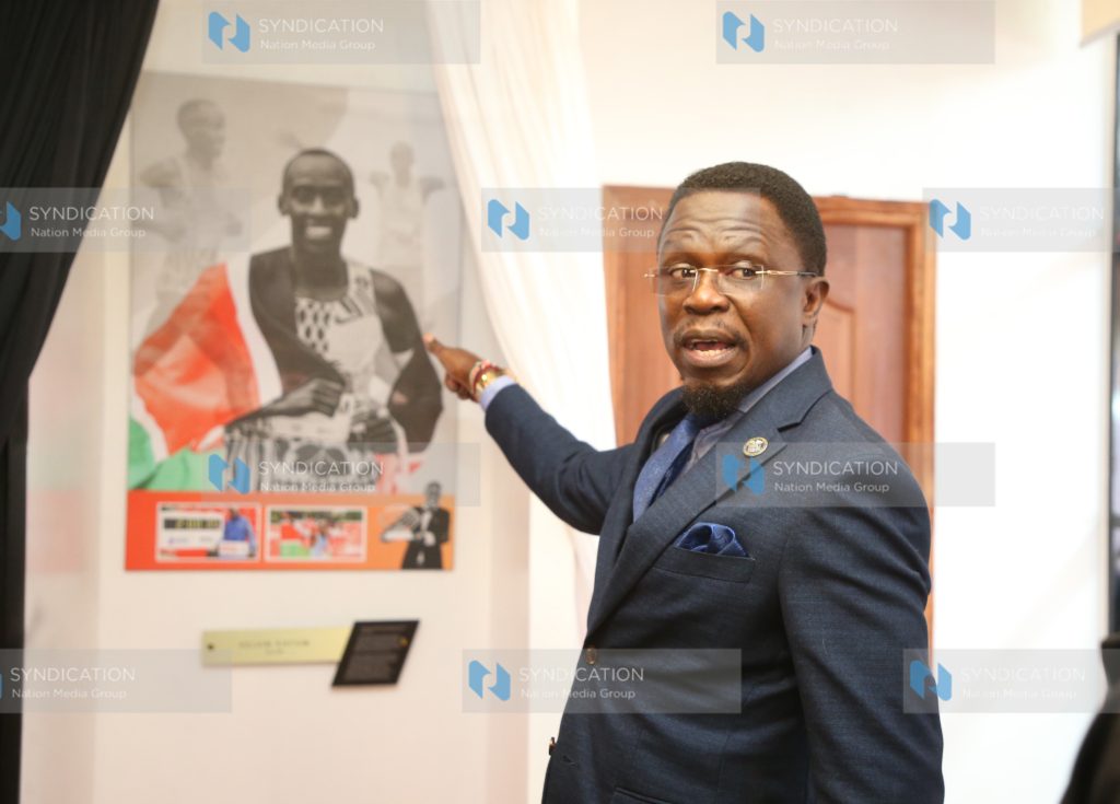 Sports Cabinet Secretary Ababu Namwamba during the induction ceremony