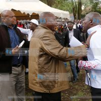 Jubilee Party Chairman David Manyara shows his anger as Bahati Constituency Member of National Assembly Kimani Ngunjiri