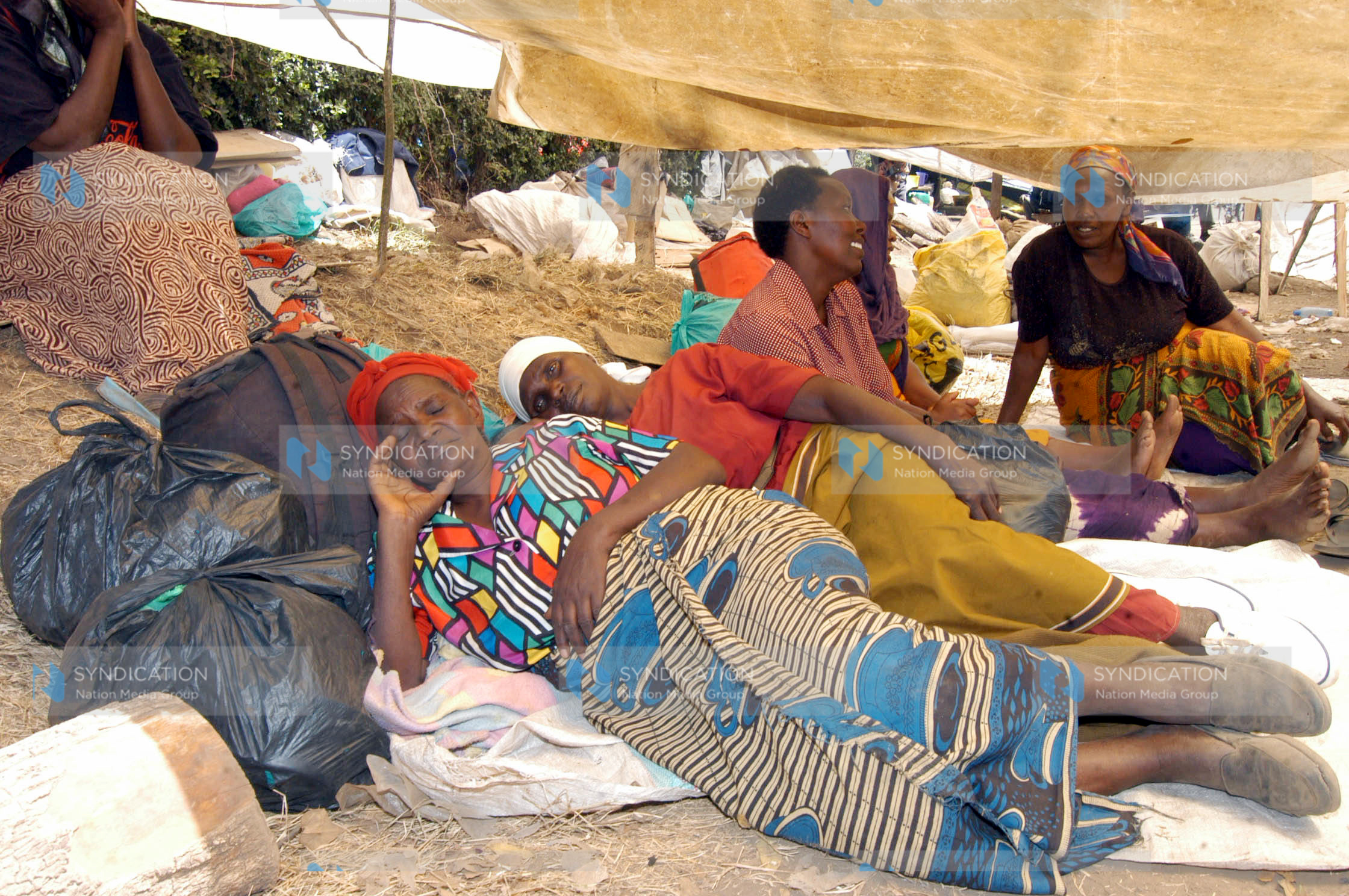 Some of the internal refugee women camped
