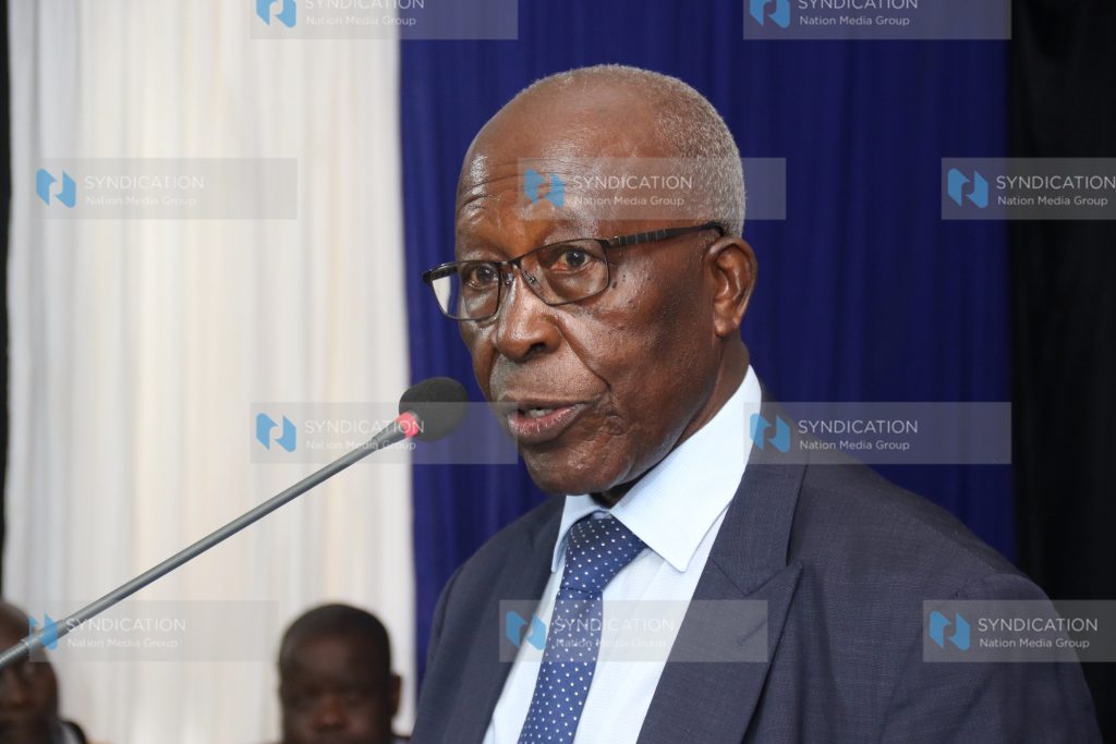 Sam Ongeri speaking after receiving his nomination certificate
