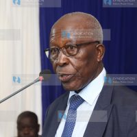 Sam Ongeri speaking after receiving his nomination certificate