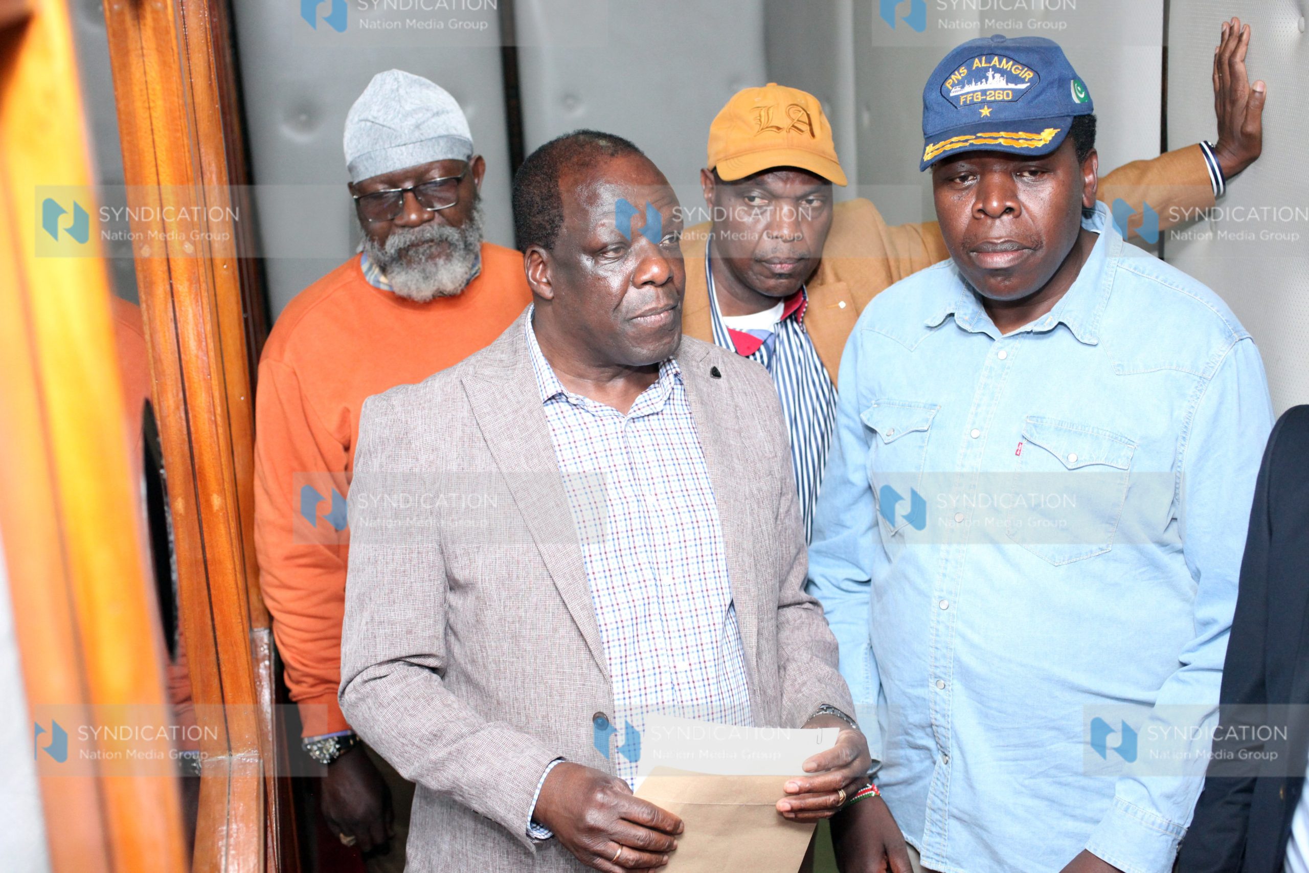 Azimio leaders Wycliffe Oparanya, Eugene Wamalwa, George Wajackoyah and Jeremiah Kioni