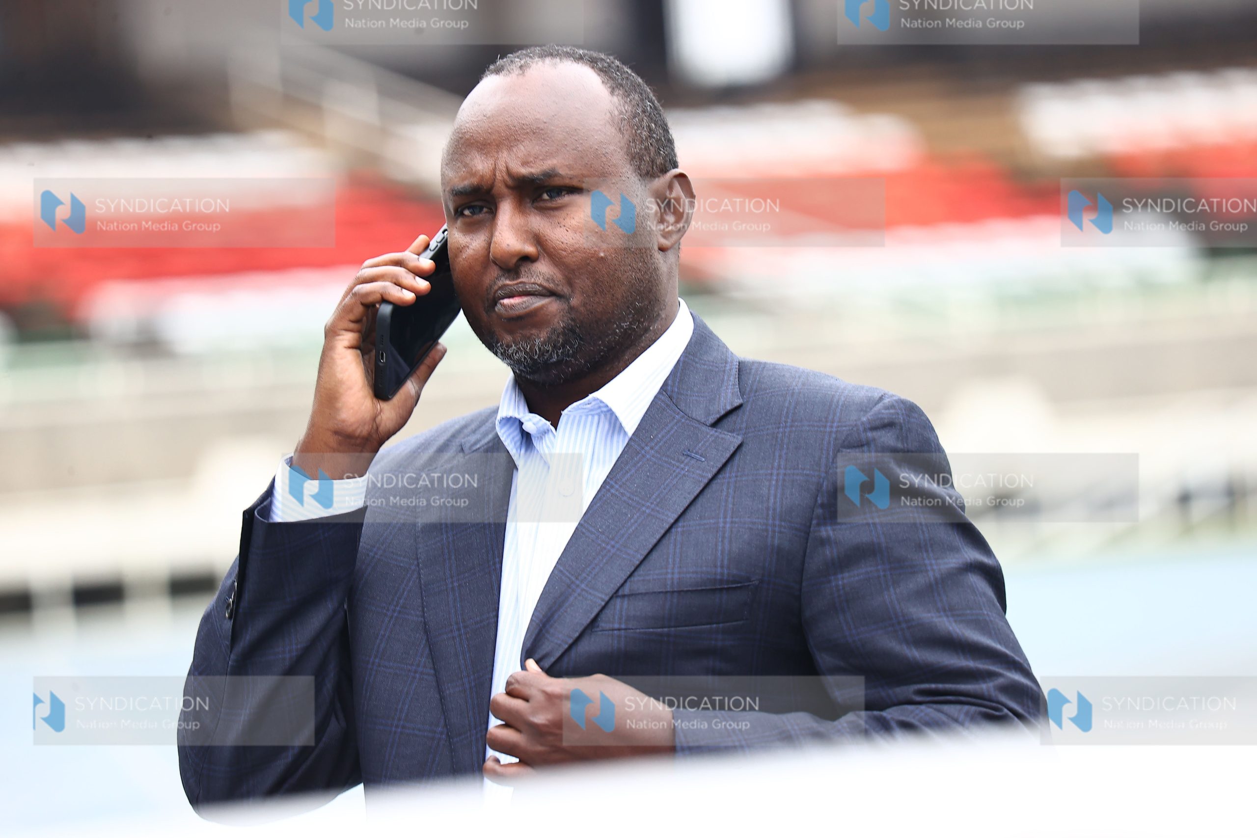 Junet Mohamed, the MP for Suna East, addresses the press