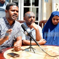 HAKI Africa Executive Director Hussein Khalid (left) briefs media