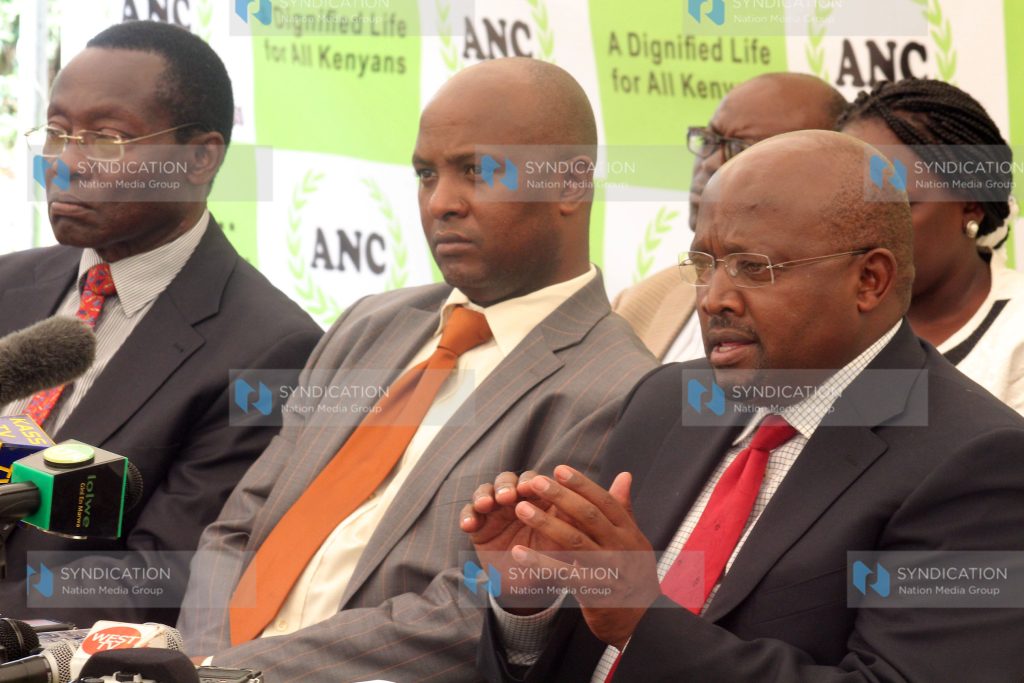 Press conference at the ANC party’s headquarters