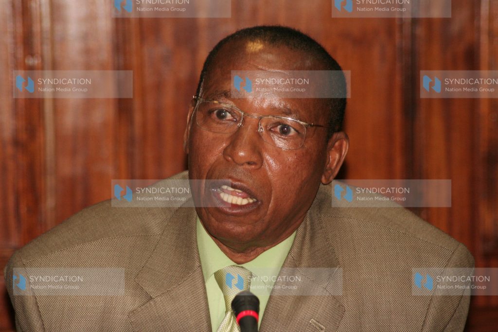 Justice Minister Mutula Kilonzo before the constitution implementation oversight committee