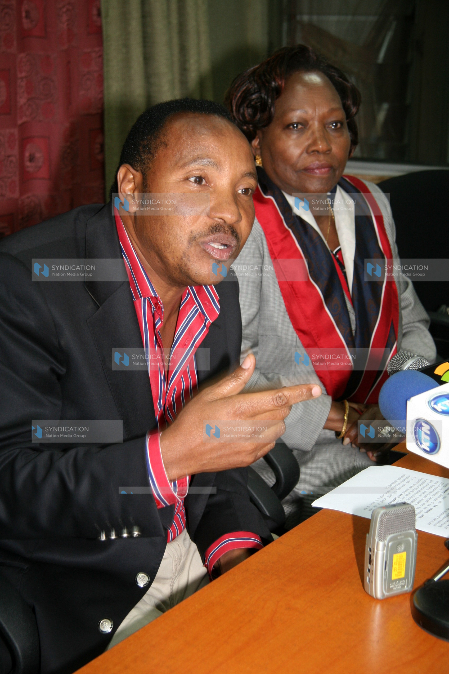 Ferdinand Waititu during a press conference