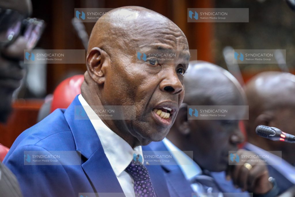 Education Cabinet Secretary Ezekiel Machogu before the National Assembly Committee on Education