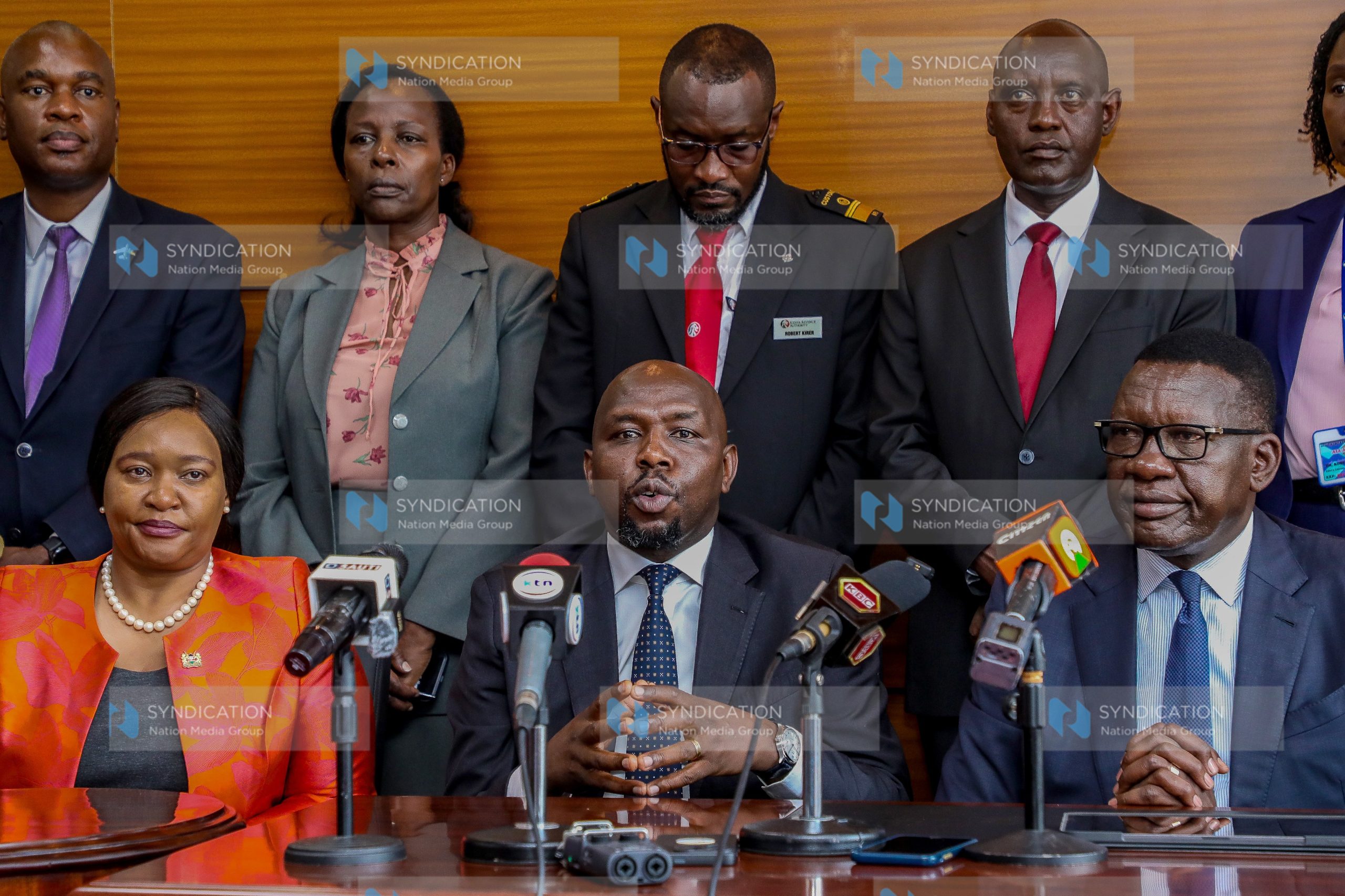 Cabinet Secretaries From left: Tourism and Wildlife Rebecca Miano, Interior Kipchumba Murkomen and Roads and Transport Davis Chirchir