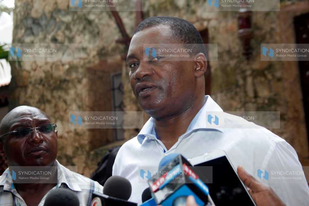 National Assembly Speaker Justin Muturi addresses journalists