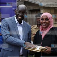 Education Principal Secretary Dr. Belio Kipsang overseeing the collection of Exam Materials