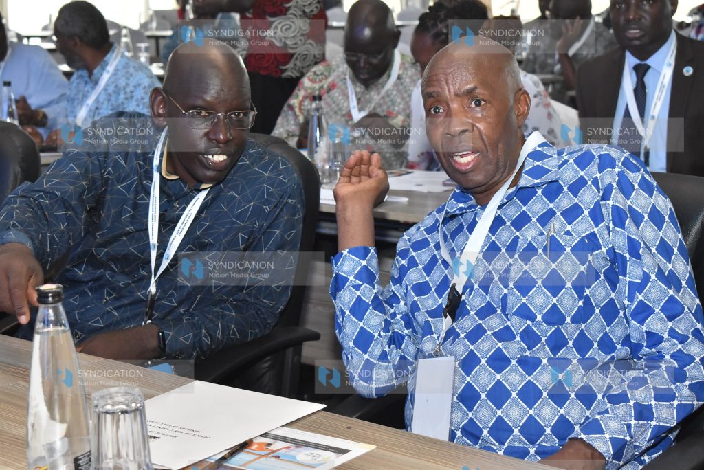 Education Cabinet Secretary Ezekiel Machogu and Education PS Belio Kipsang