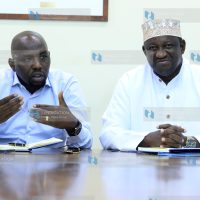Roads and Transport Cabinet Secretary Kipchumba Murkomen with his Counterpart for Mining and Blue Economy Salim Mvurya