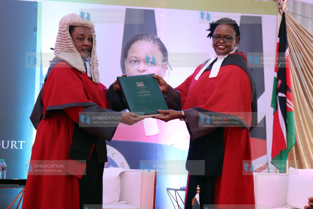 Chief Justice Martha Koome receives instruments of power and the state of the Judiciary report