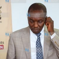 Kisii Governor Simba Arati during a press briefing