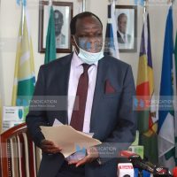 Wycliffe Oparanya after giving updates on the status of COVID-19