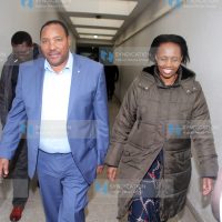 Ferdinand Ndungu Waititu and his wife Susan Wangari Ndung’u are taken to police cells at Milimani Law Courts
