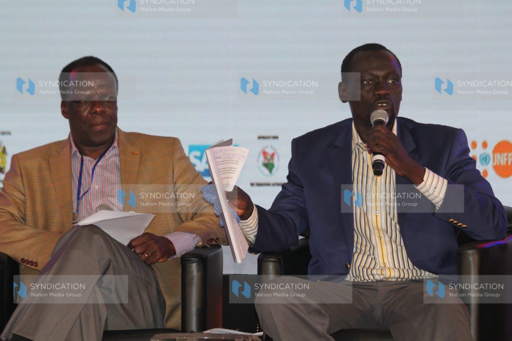 Governors Wycliffe Oparanya and Josphat Nanok address delegates
