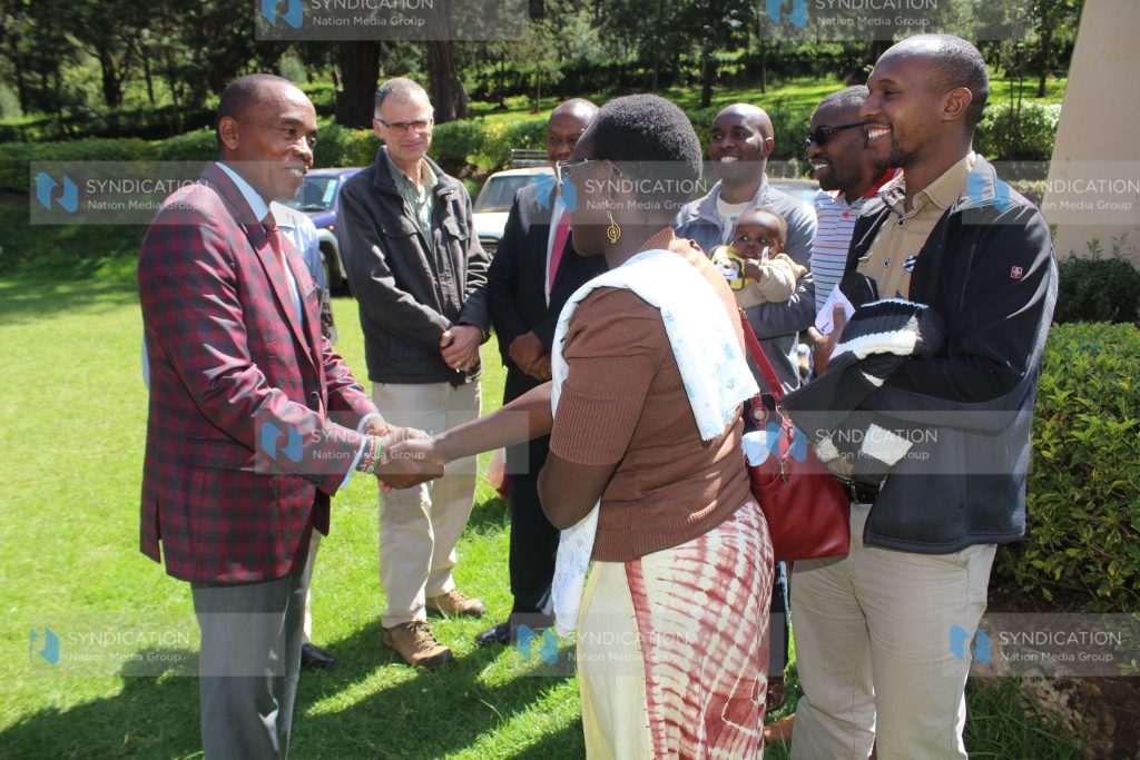 Kiambu Senator Kimani Wamatangi with Interact fellowship members