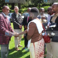 Kiambu Senator Kimani Wamatangi with Interact fellowship members
