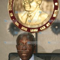 Minister for education, Prof Sam Ongeri during a media brief