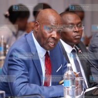 Education Cabinet Secretary Ezekiel Machogu appearing before the Parliamentary Committee on Education