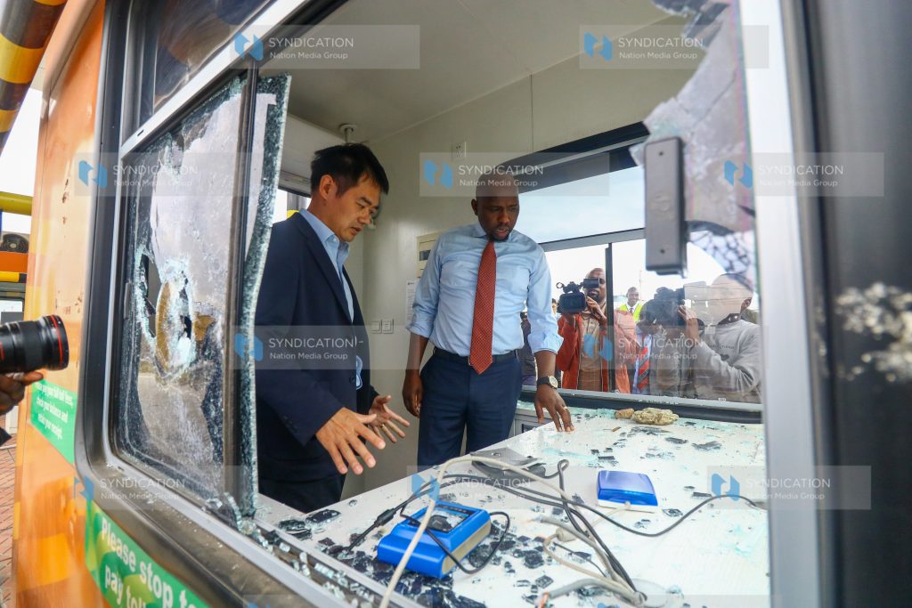 Transport Cabinet Secretary Kipchumba Murkomen and Moja Expressway CEO Steve Zhao