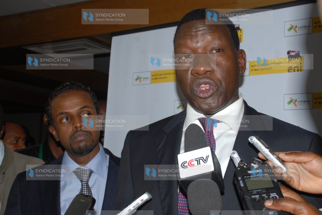 Cabinet Secretary for Energy and Petroleum Davis Chirchir and Hashi Energy Country Director Dr. Mohamed Adan