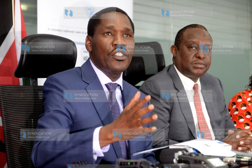 Cabinet Secretary for Industry, Trade and Cooperatives Peter Munya and his National Treasury counterpart Henry Rotich