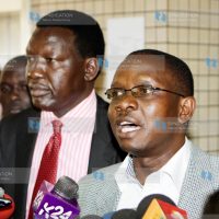 TNA Secretary General Onyango Oloo addresses a press conference