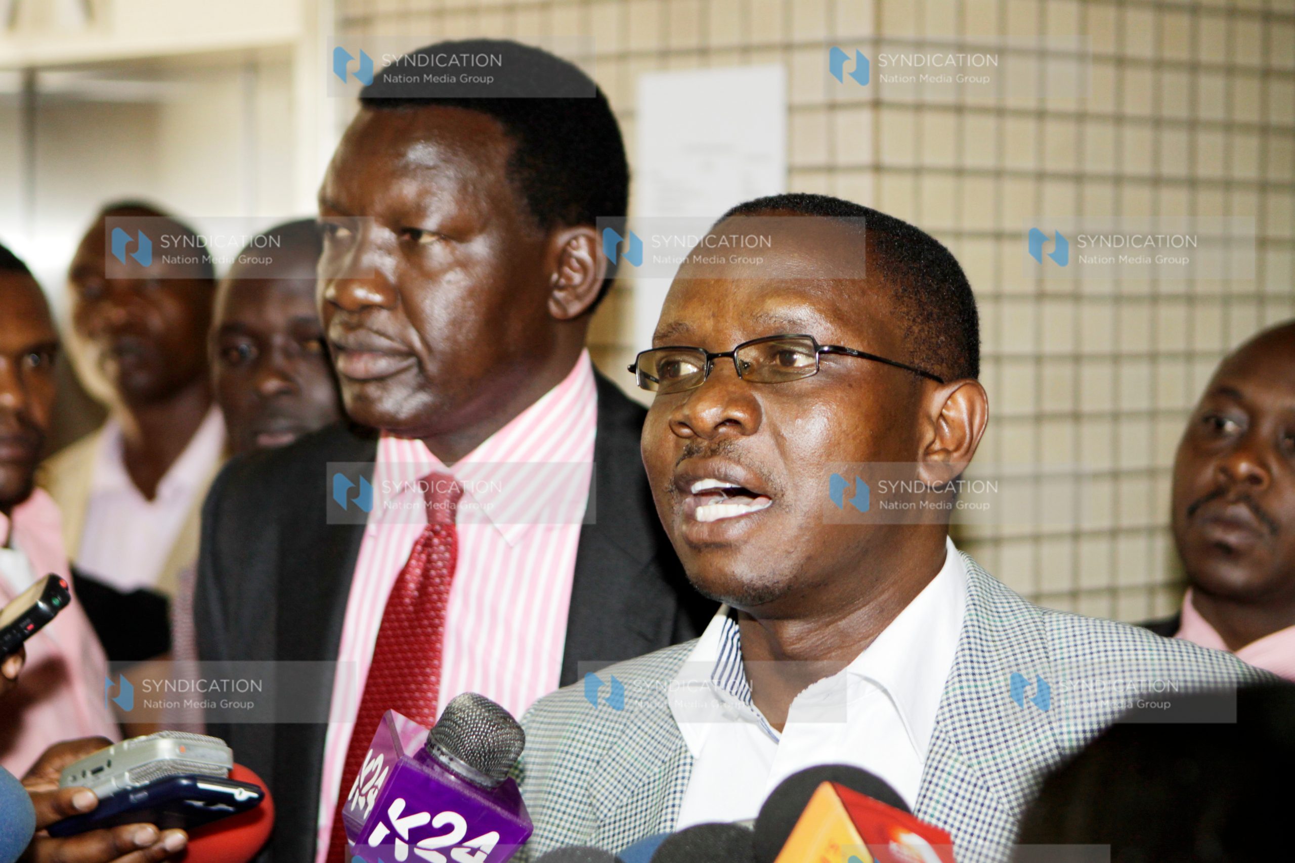 TNA Secretary General Onyango Oloo addresses a press conference