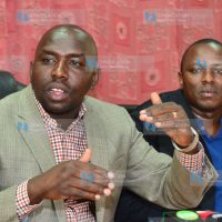 Majority leaders in Senate Kipchumba Murkomen (left)
