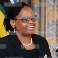 Martha Koome speaking at Sarova Panafric Nairobi Hotel