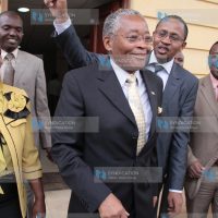 Environment minister Chirau Ali Mwakwere with his wife Rose Mwakwere